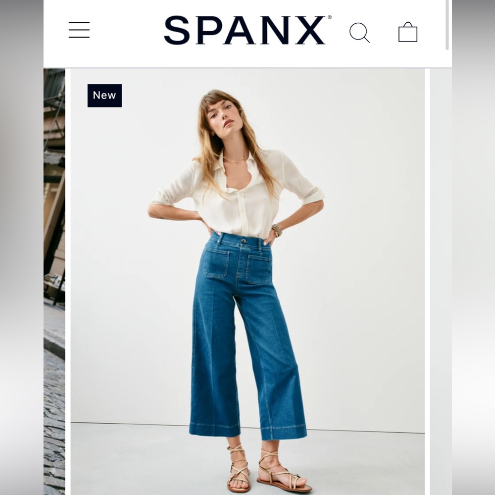 BNWT Spanx Wide Leg Jeans